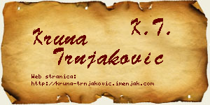 Kruna Trnjaković vizit kartica